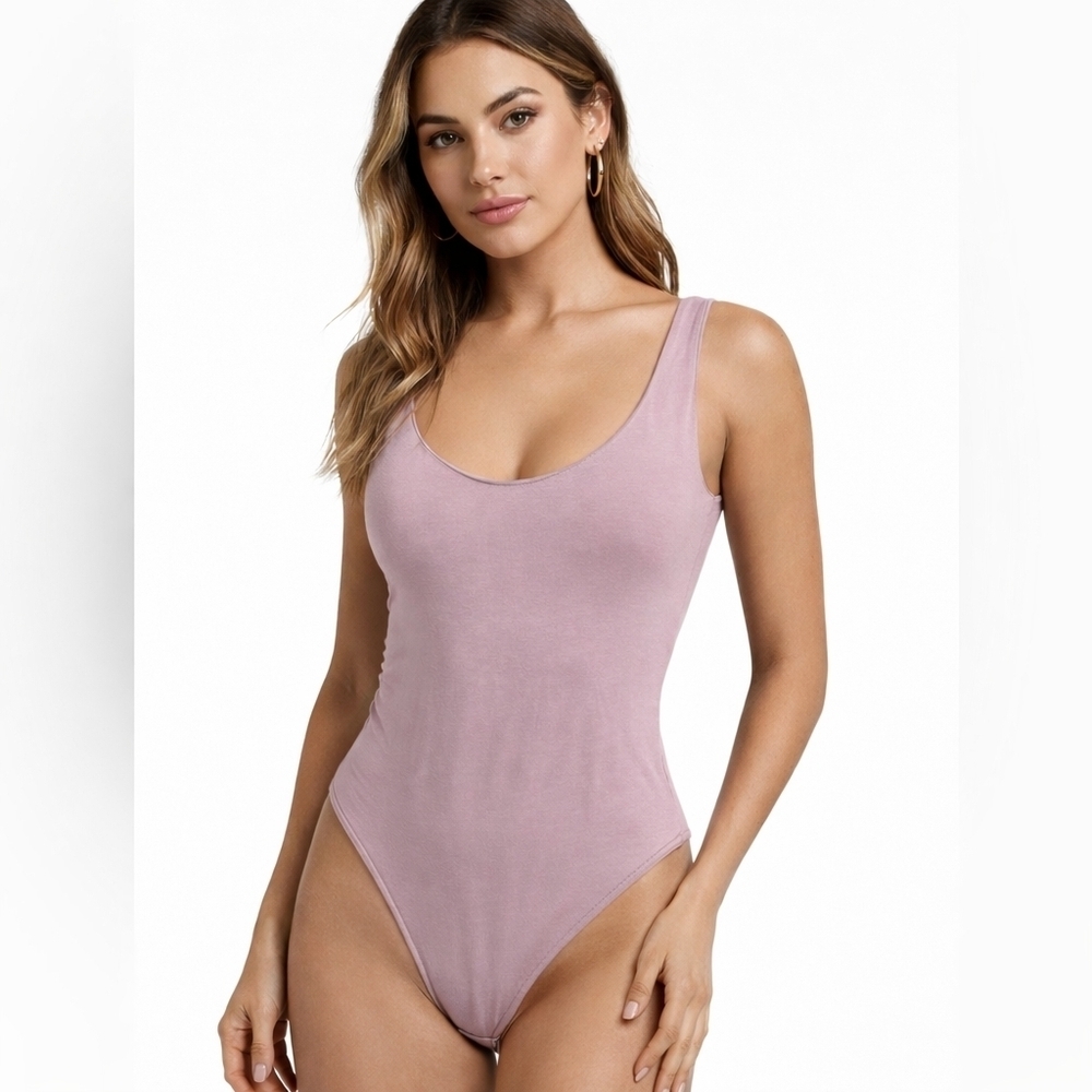 Free People Soft Lilac Shapewear Bodysuit Sz M
